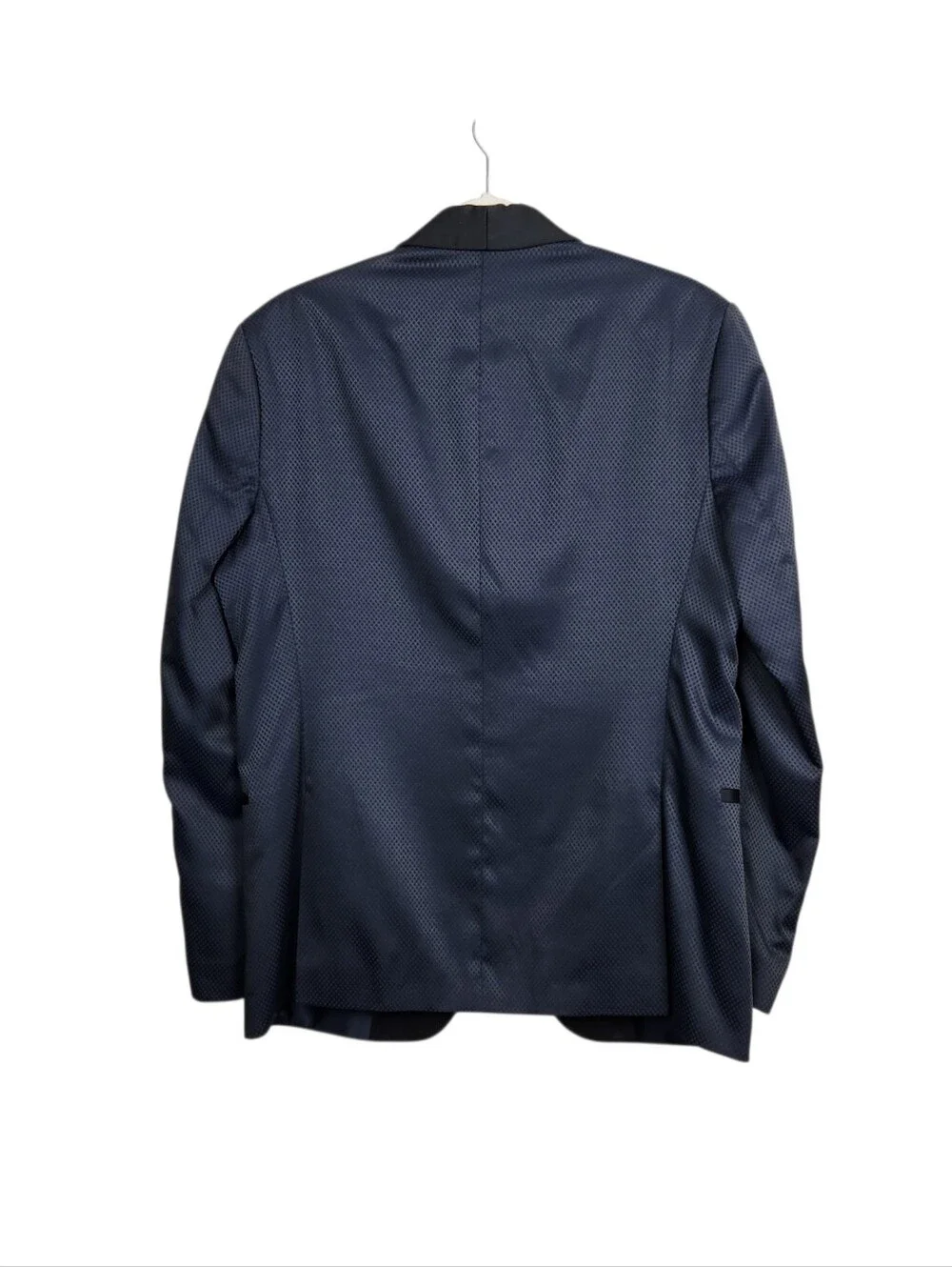 Valiant Paris Midnight Blue Black Trim Blazer Dinner Jacket Cotton Mens Size 42